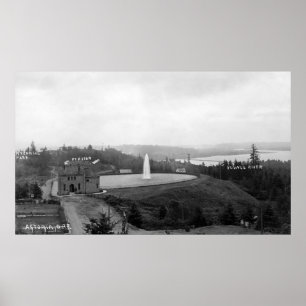 Póster Astoria, Oregon Resevoir y Fort Astoria