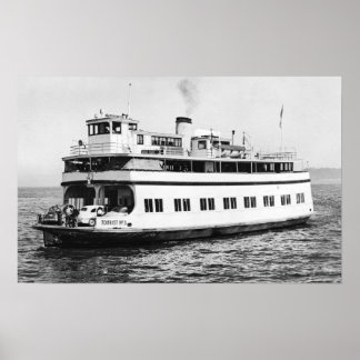 Póster Astoria, Oregón Vista de Ferry Astoria Fotografía