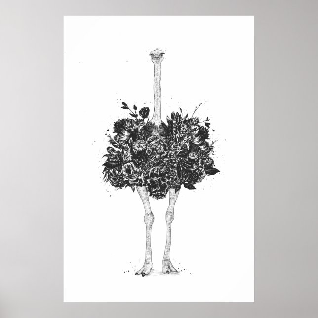 Póster Astrato floral (Frente)