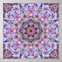 Astrid - Mandala Psicodélico Rosa Pastel y Púrpura