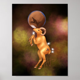 Póster Astro Aries Mars Zodiac