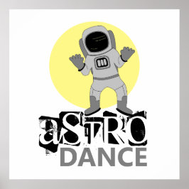 Póster Astro Dance, astronauta