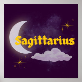 Póster Astrología de Estrellas de Nube Celestial Sagittar