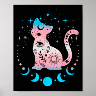 Póster Astrología Del Gato Transgénero Celestial Lgbt Org