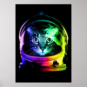 Póster Astronaut Cat Classic Cat Lover