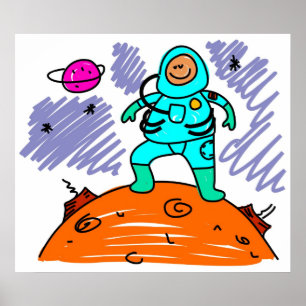 Póster Astronaut Kid