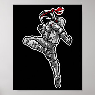Póster Astronaut Muay Thai Boxeo Karate Kickboxing 
