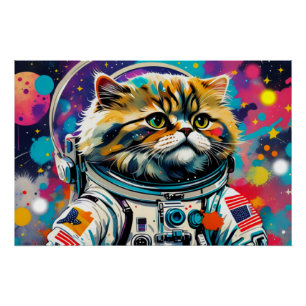 PÓSTER ASTRONAUT PERSIAN CAT