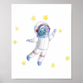 Póster Astronaut wall decor, Earth wall decor poster