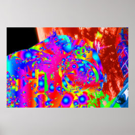 Póster Astronauta abstracta