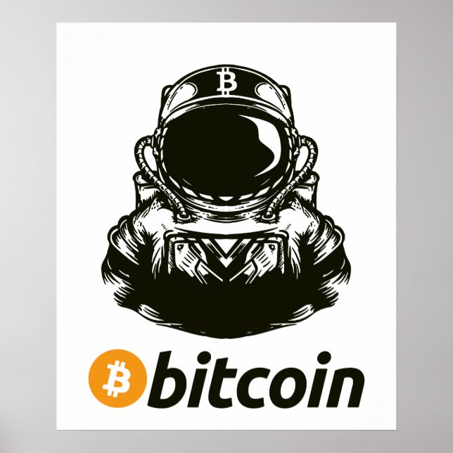 Póster Astronauta BITCOIN-Crypto (Frente)