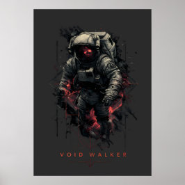 Póster Astronauta Caminante del Vacío Heavy Metal