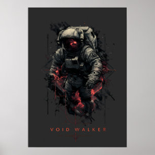 Póster Astronauta Caminante del Vacío Heavy Metal