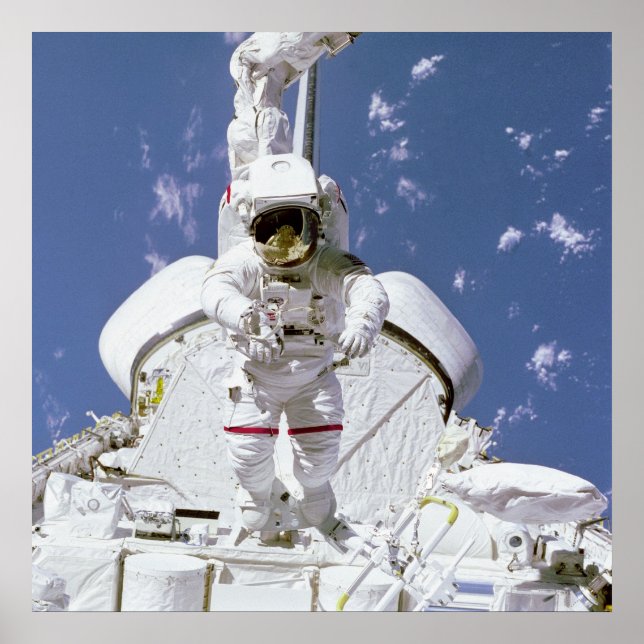 Póster Astronauta conectada al sistema de manipulador rem (Frente)