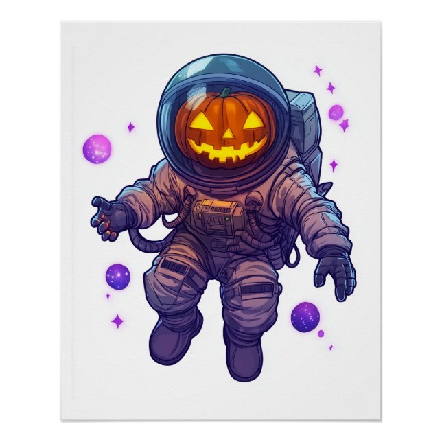 Póster Astronauta de Calabaza (Anverso)