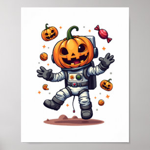 Póster Astronauta de calabaza - Camisa del Explorador del
