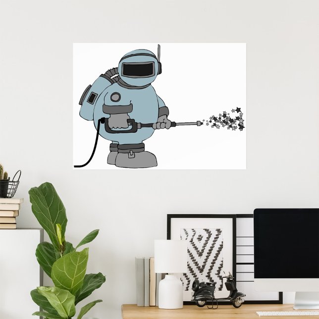 Póster Astronauta de ciencia ficción Space Janitor Sprayi (Subido por el creador)