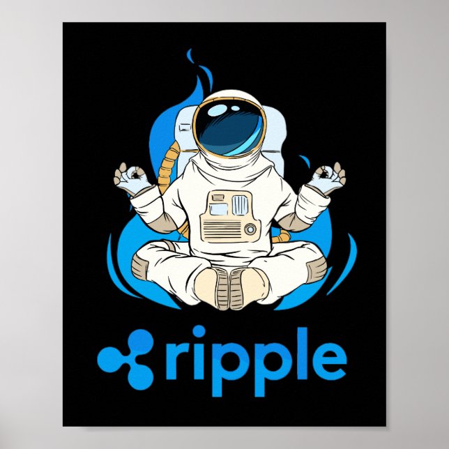 Póster Astronauta De Criptocurrency-Crypto XRP Rípica (Frente)