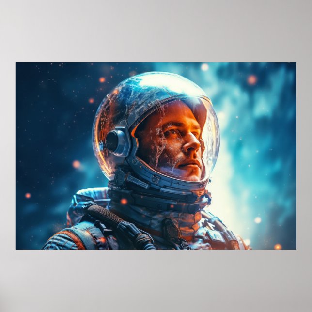 Póster Astronauta de dimensión diferente Fantastica cósmi (Frente)