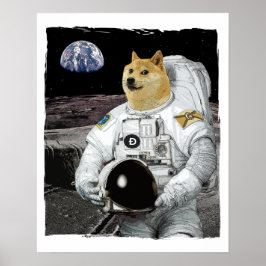 Póster Astronauta de Dogecoin