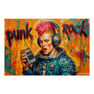 PÓSTER ASTRONAUTA DE PUNK ROCK 5