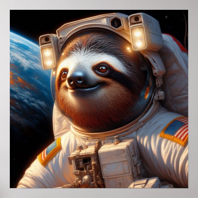 Póster Astronauta de Sloth (Frente)