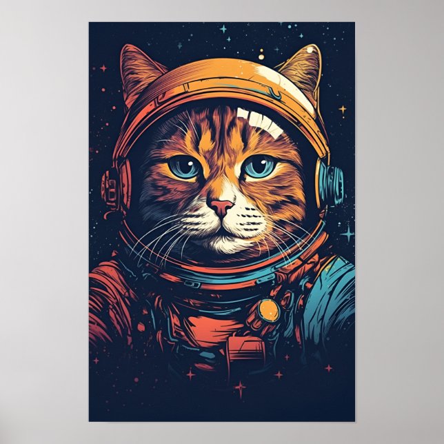 Póster Astronauta del gato (Frente)