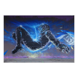 Póster Astronauta del graffiti