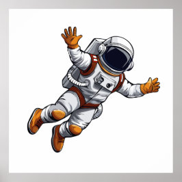 Póster Astronauta en el espacio