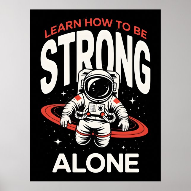 Póster Astronauta en el espacio explorando el universo in (Frente)