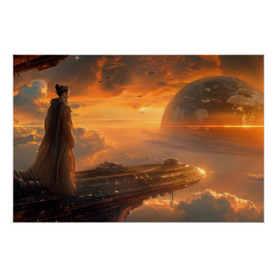 Póster Astronauta en el Viewport