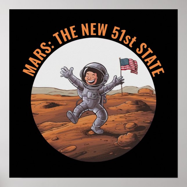 Póster Astronauta en Marte (Frente)