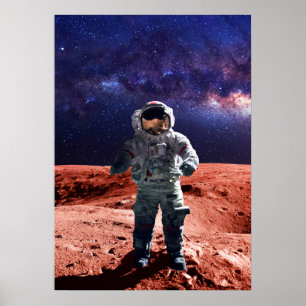 Póster Astronauta en Marte - Poster