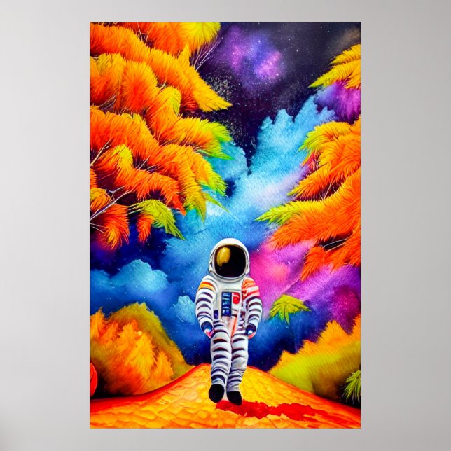 Póster Astronauta en otoño (Frente)