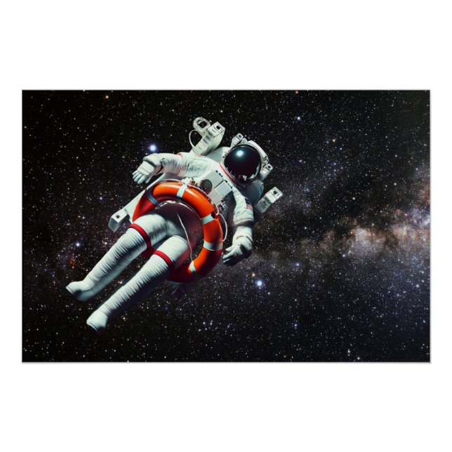 Póster Astronauta flotante (Anverso)
