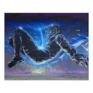 Póster Astronauta flotante