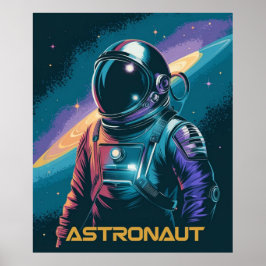 Póster Astronauta Futurista
