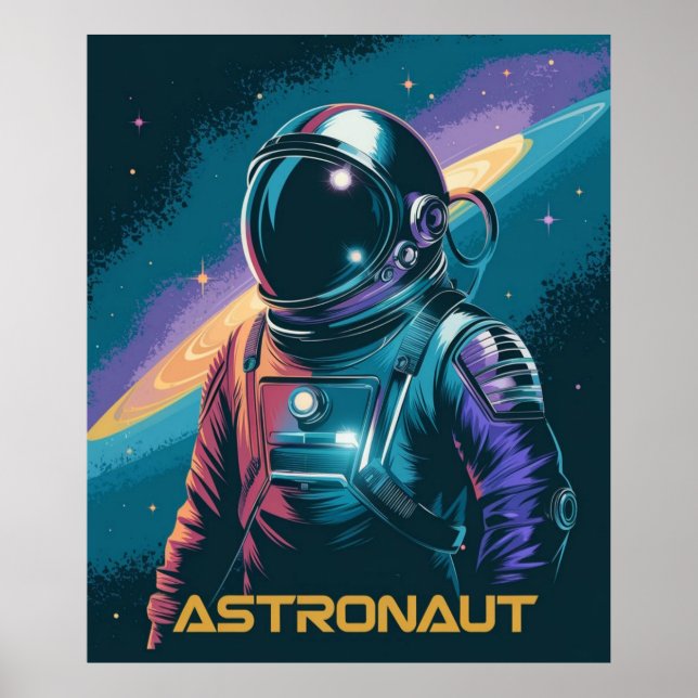Póster Astronauta Futurista (Frente)