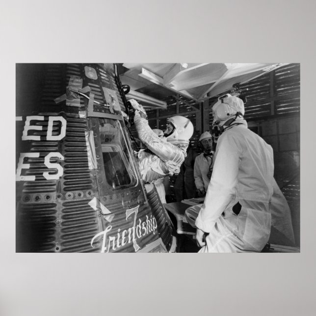 Póster Astronauta insertado en la amistad 7 (Frente)
