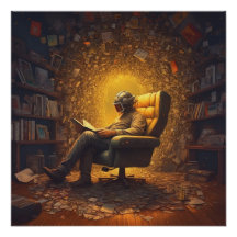 Astronauta leyendo un libro