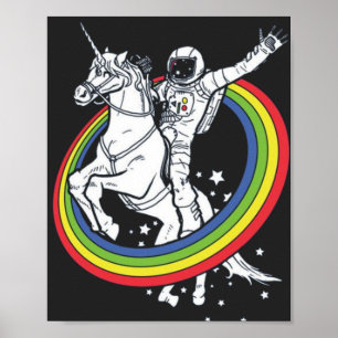Póster Astronauta montando un Unicornio