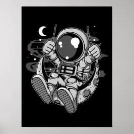 Póster Astronauta Moon Swing