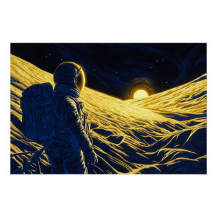 Póster Astronauta mujer