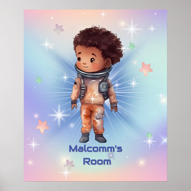 Póster Astronauta Pequeño y Lindo (Frente)
