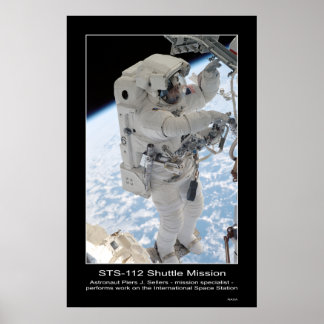 Póster Astronauta Piers J. Sellers Spacewalk NASA STS-112