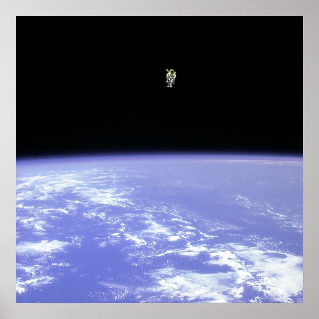 Póster Astronauta que utiliza la unidad de fabricación tr (Frente)