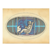Astronauta Retro en UAP Futurista