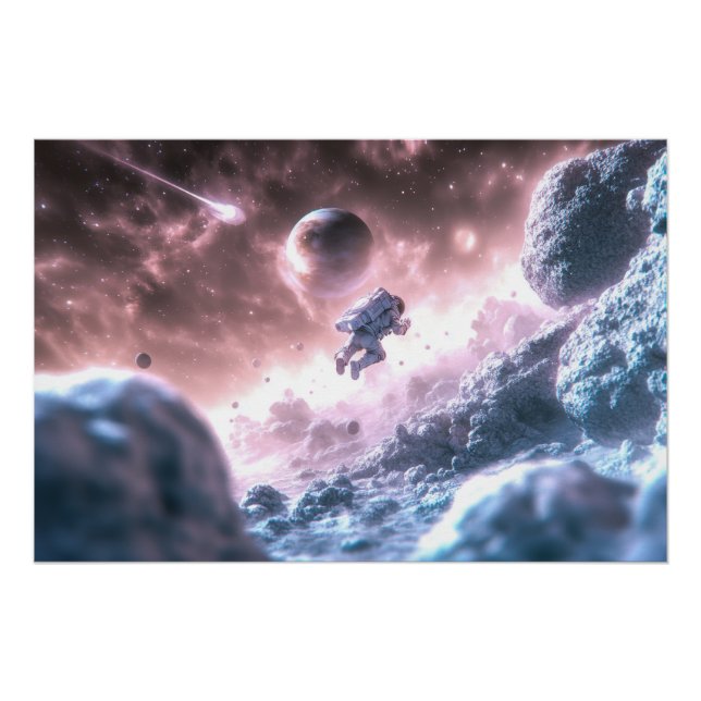 Póster Astronauta saltando (Anverso)