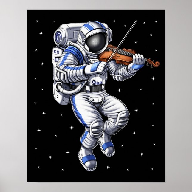 Póster Astronauta Violin Player (Frente)