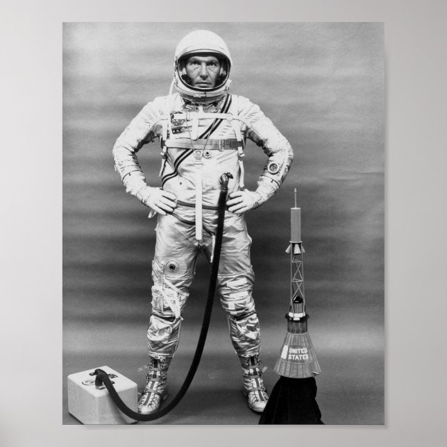 Póster Astronauta Walter Schirra de Sigma 7 (MAMÁES 8) (Frente)